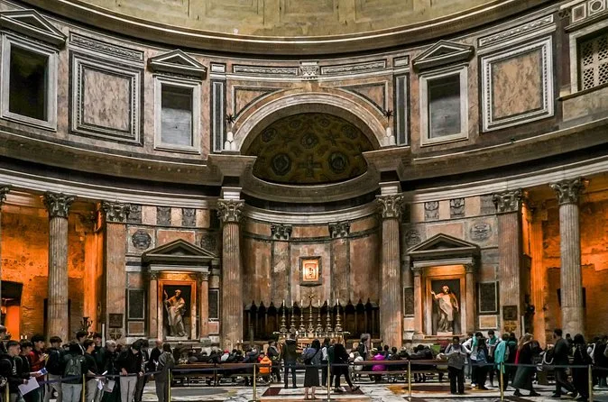 The high altar of the Pantheon seen across the rotunda